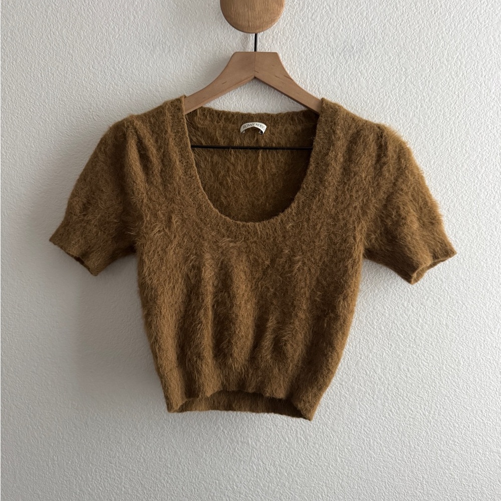 Ronny Kobo Brown Fuzzy Shirt